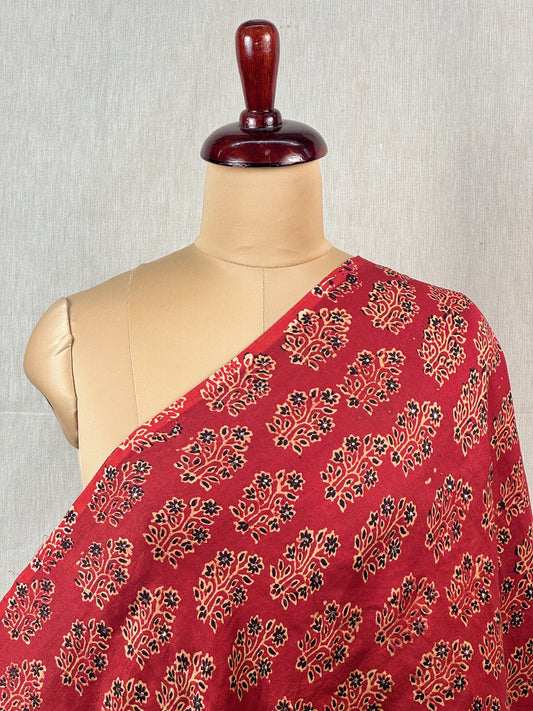 Ajrak Printed Banarasi Chanderi Fabric