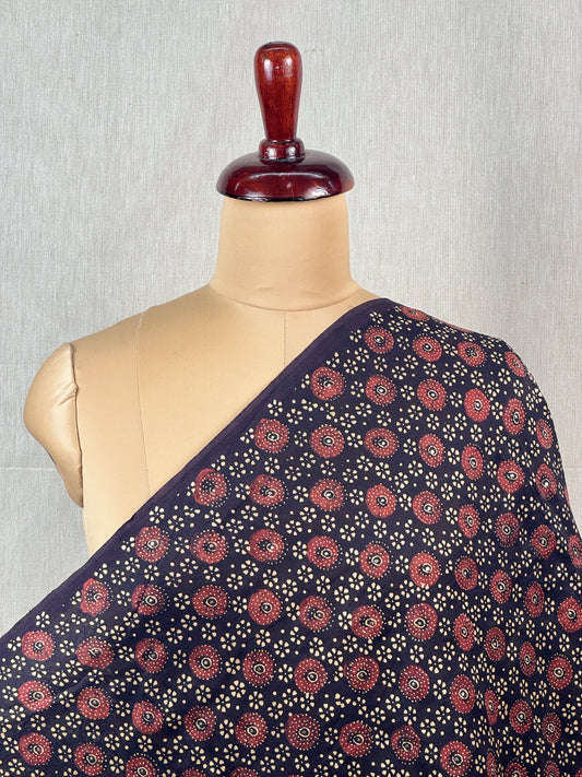 Ajrak Printed Banarasi Chanderi Fabric