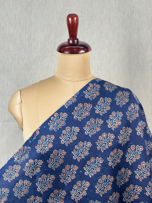 Ajrak Printed Banarasi Chanderi Fabric