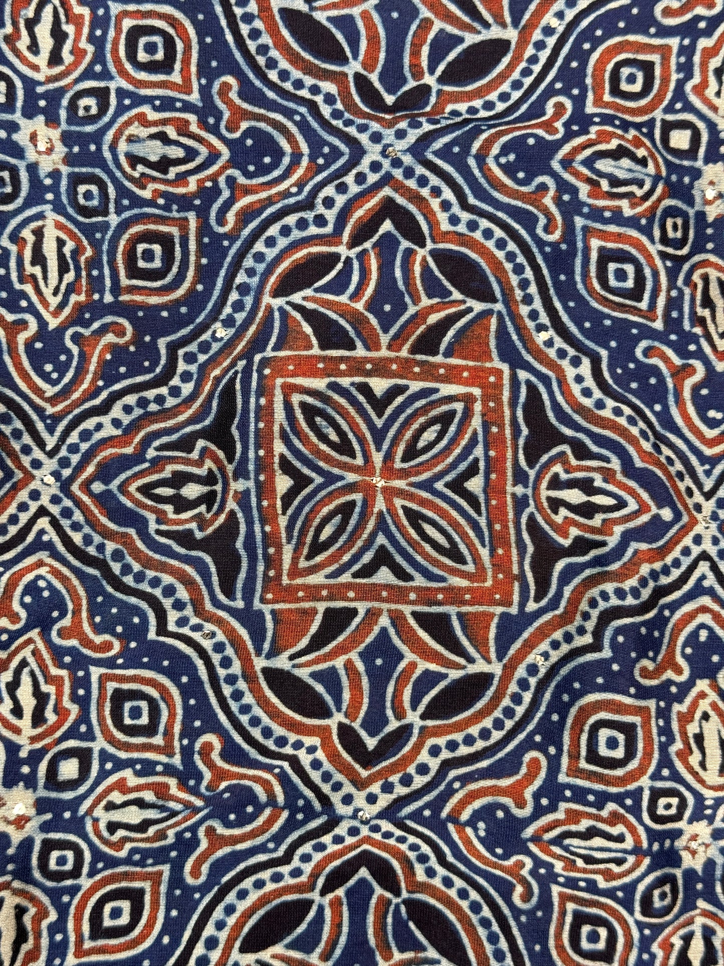 Ajrak Printed Banarasi Chanderi Fabric