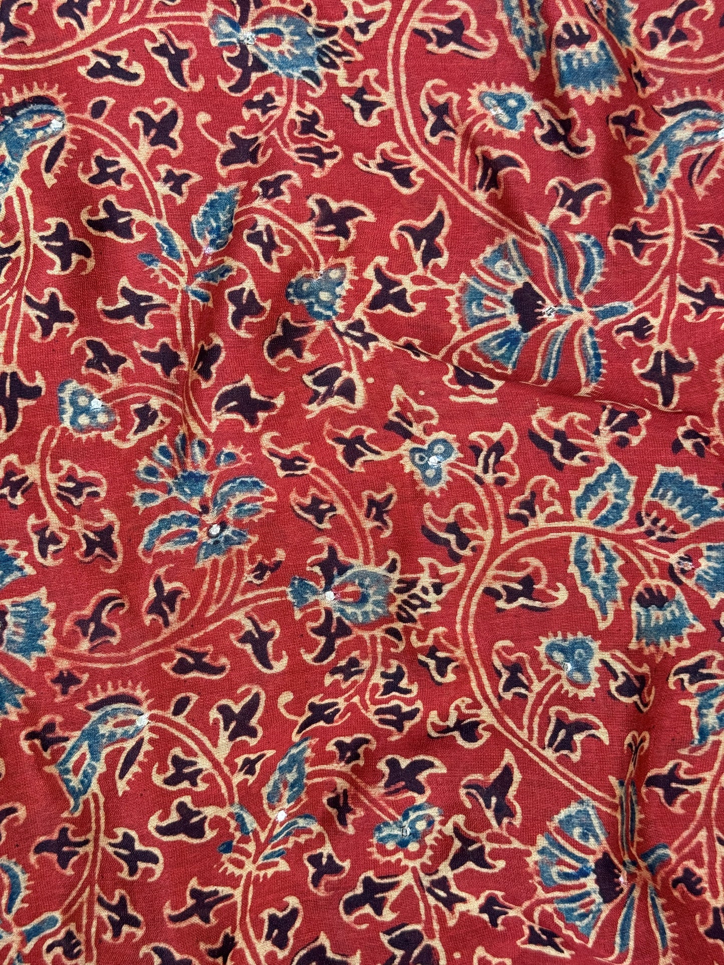 Ajrak Printed Banarasi Chanderi Fabric