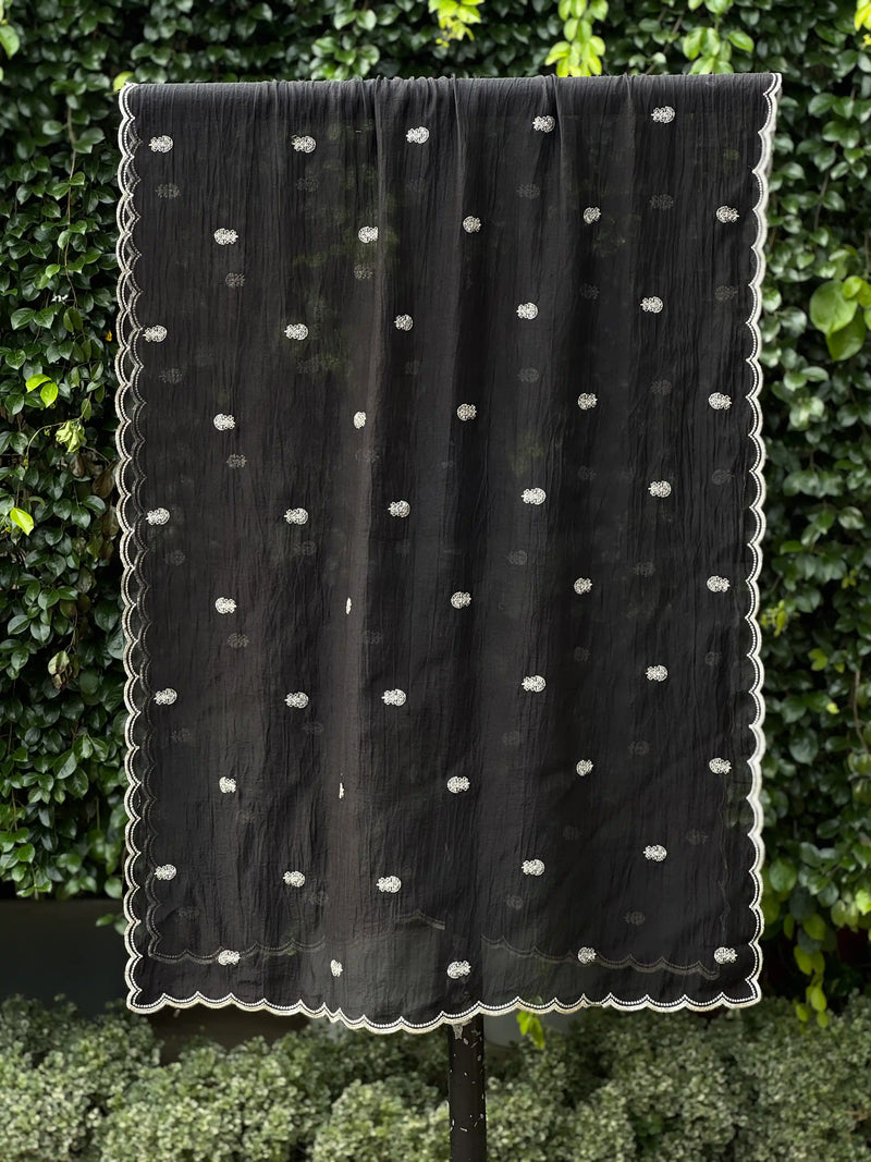 Embroidered Banarasi Chanderi Dupatta