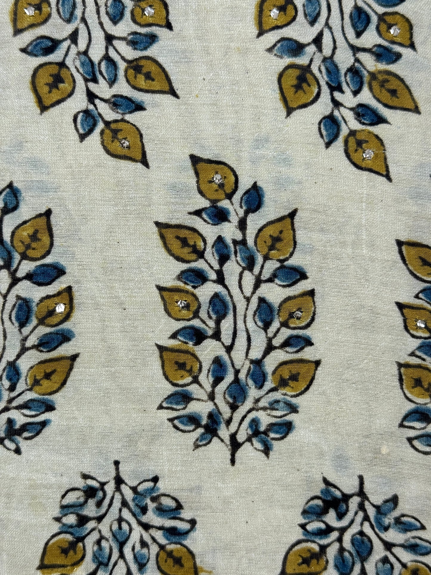 Ajrak Printed Banarasi Chanderi Fabric