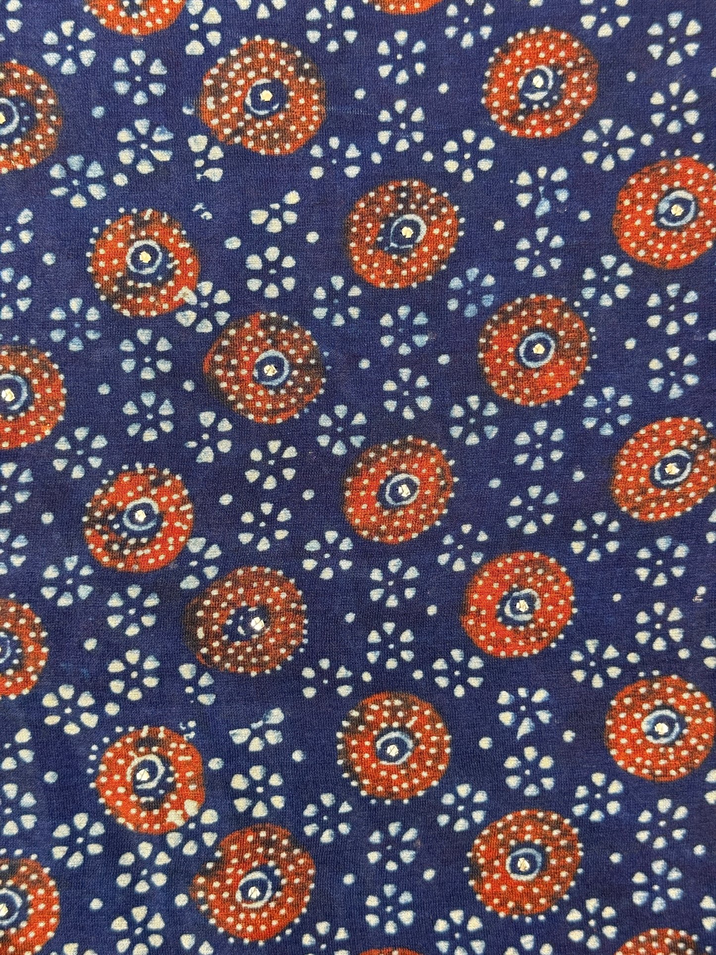 Ajrak Printed Banarasi Chanderi Fabric