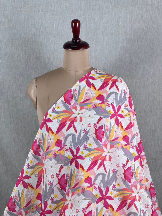 Digital Printed 60 Lee Gauze Linen Fabric
