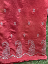 Embroidered 40gm Banarasi Chanderi Fabric
