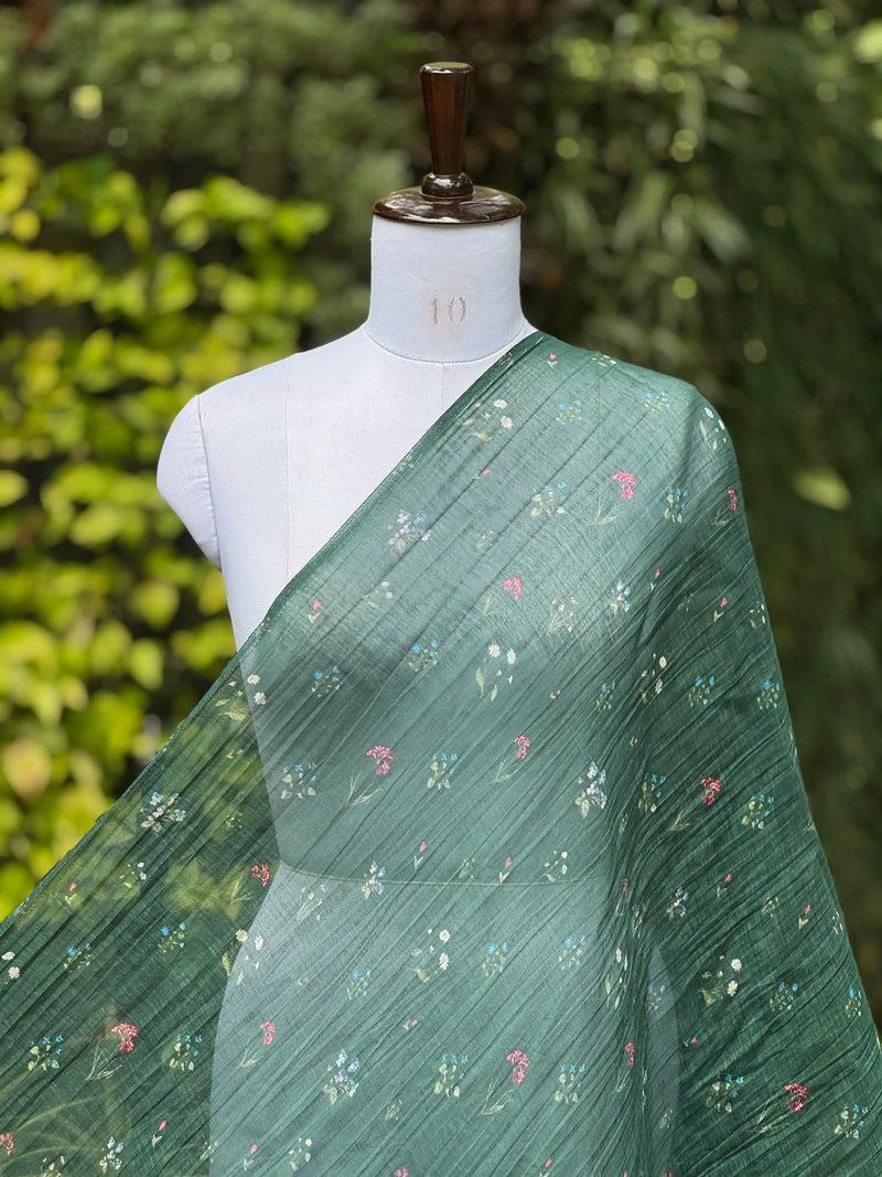 Digital Printed Banarasi Mul Chanderi Fabric