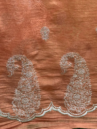 Embroidered 40gm Banarasi Chanderi Fabric