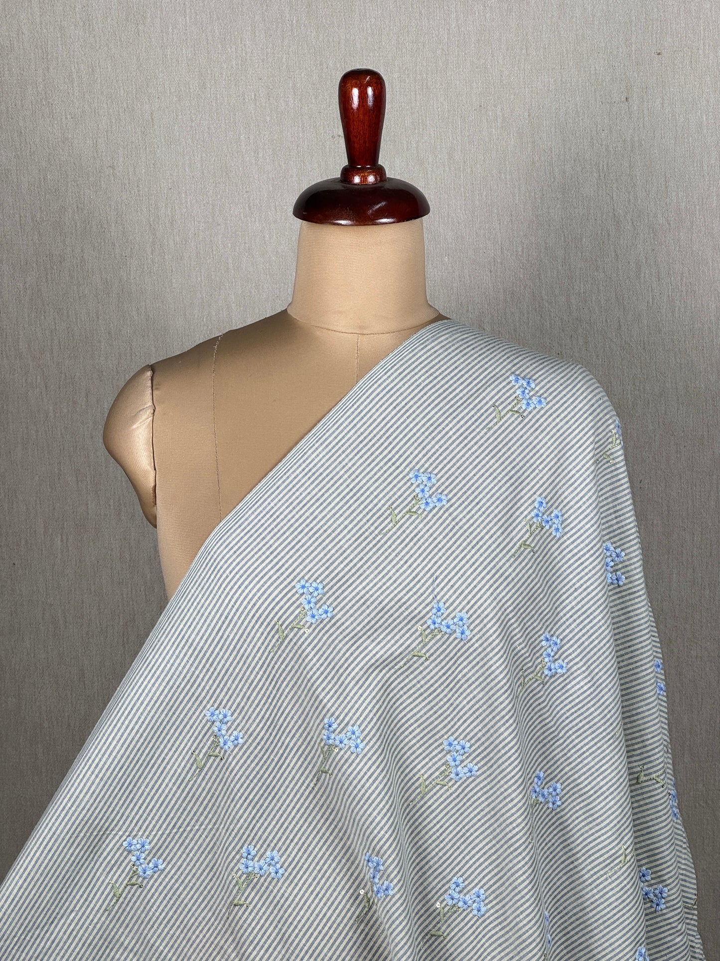 Embroidered Handloom Cotton Fabric