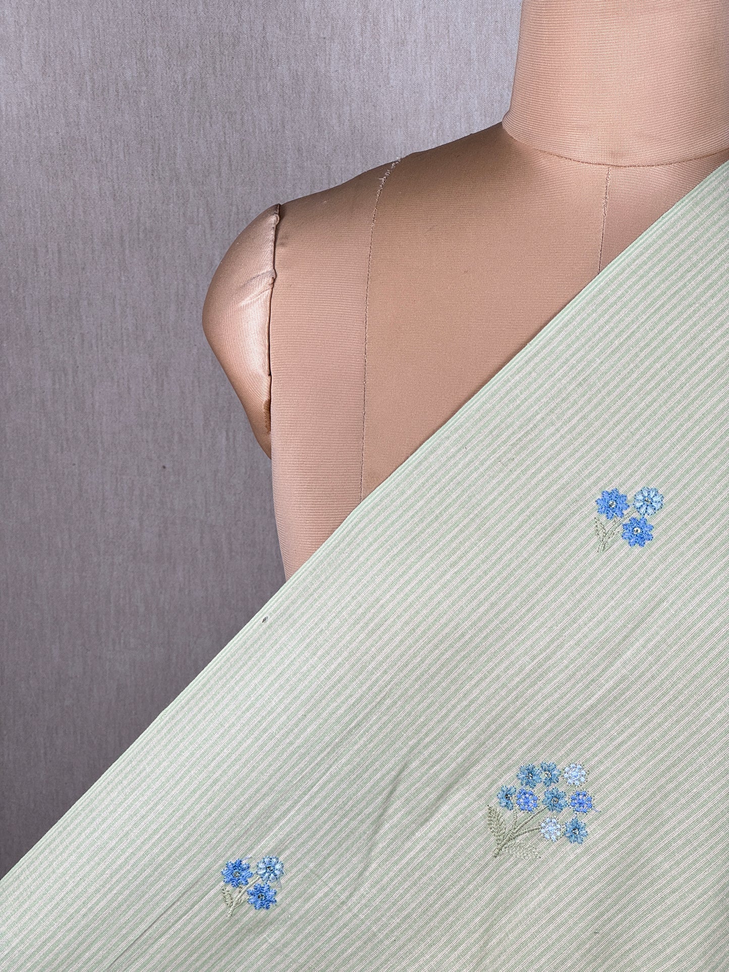 Embroidered Handloom Cotton Fabric