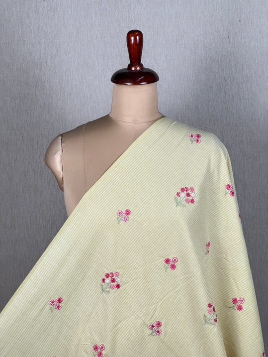 Embroidered Handloom Cotton Fabric