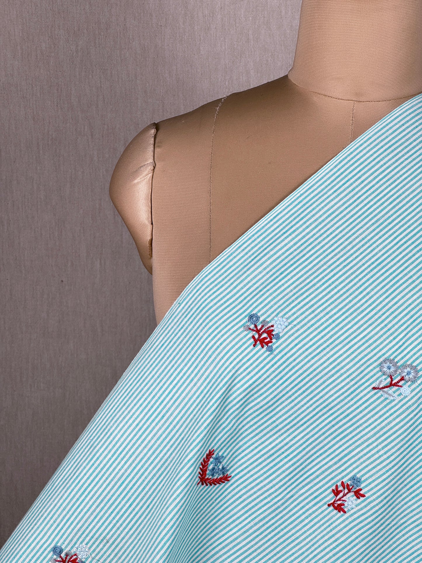 Embroidered Handloom Cotton Fabric