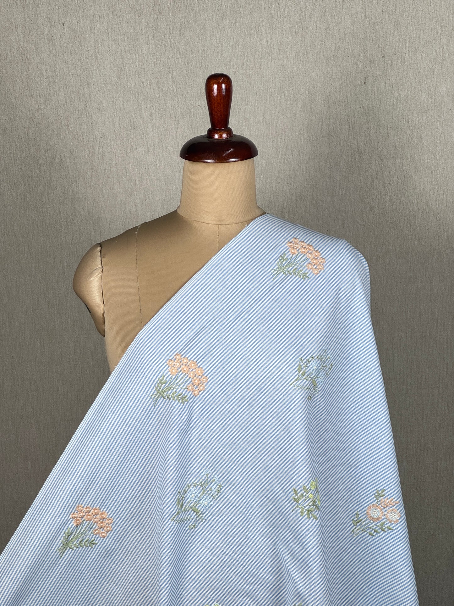 Embroidered Handloom Cotton Fabric