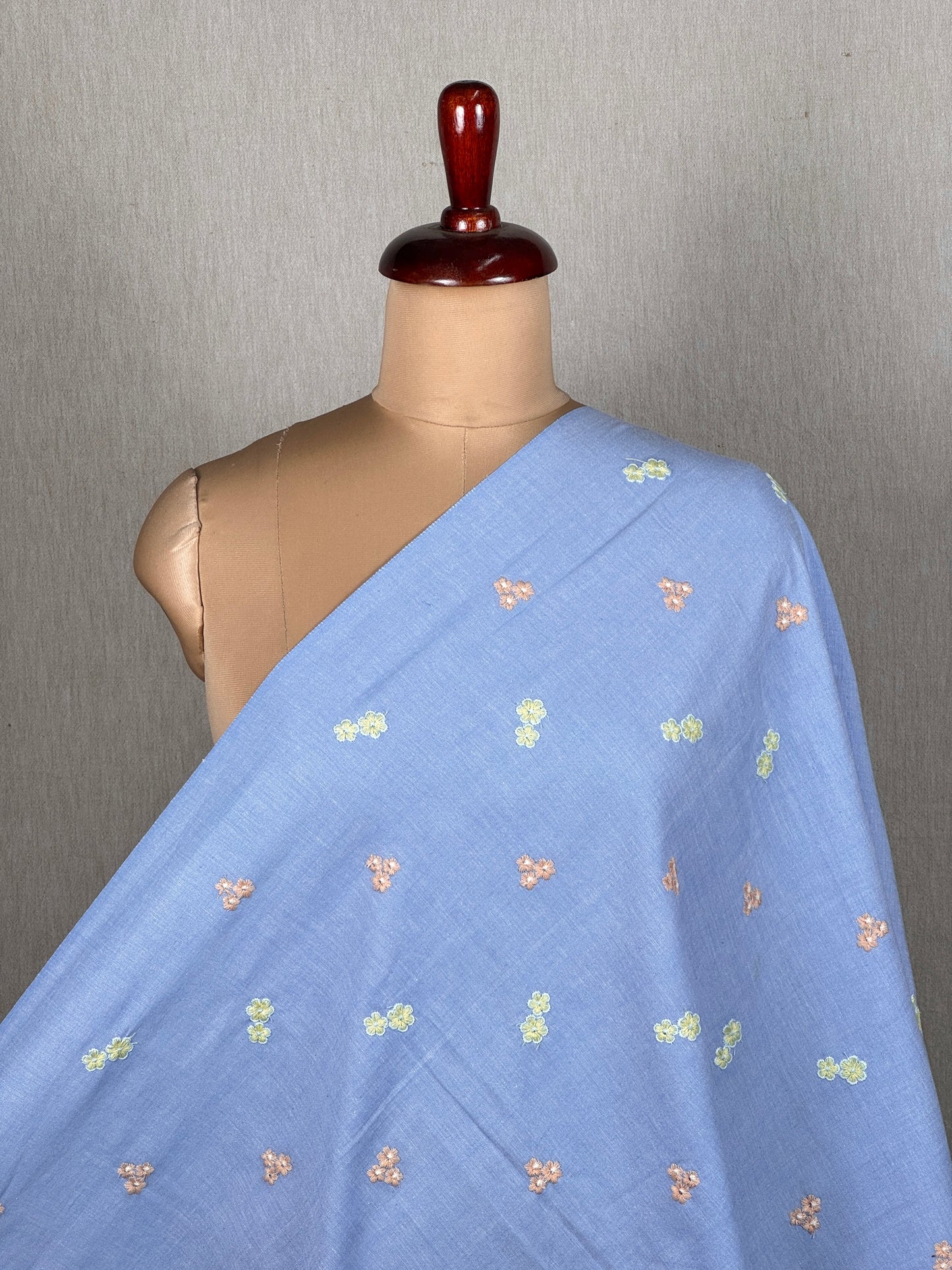 Embroidered Handloom Cotton Fabric