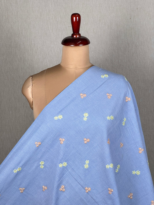 Embroidered Handloom Cotton Fabric