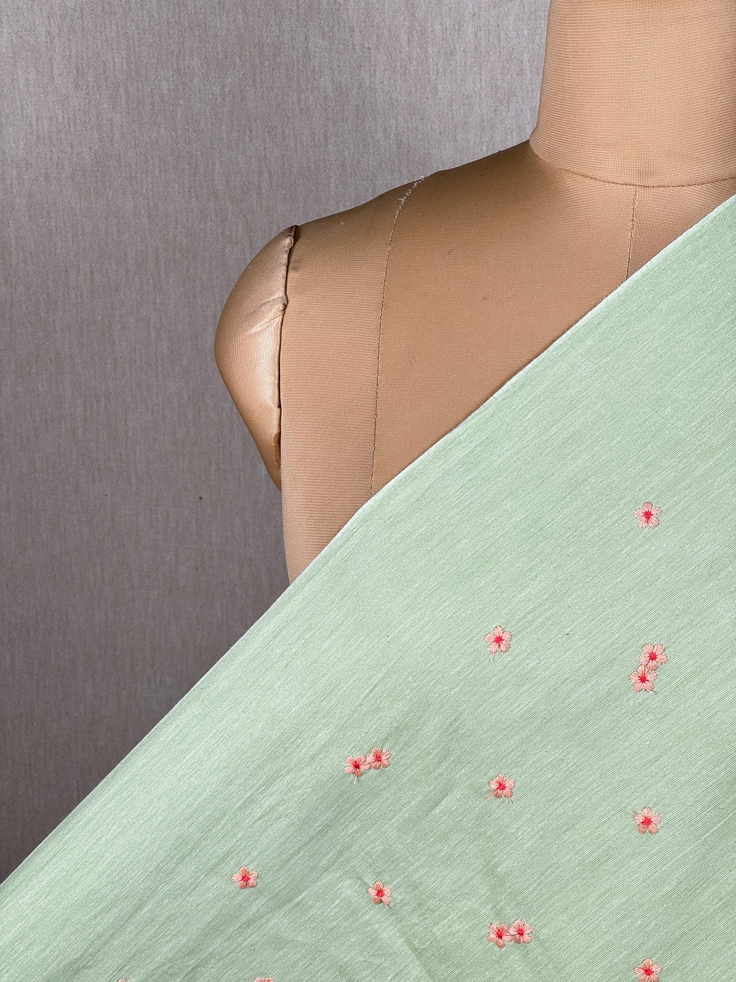 Embroidered Handloom Cotton Fabric