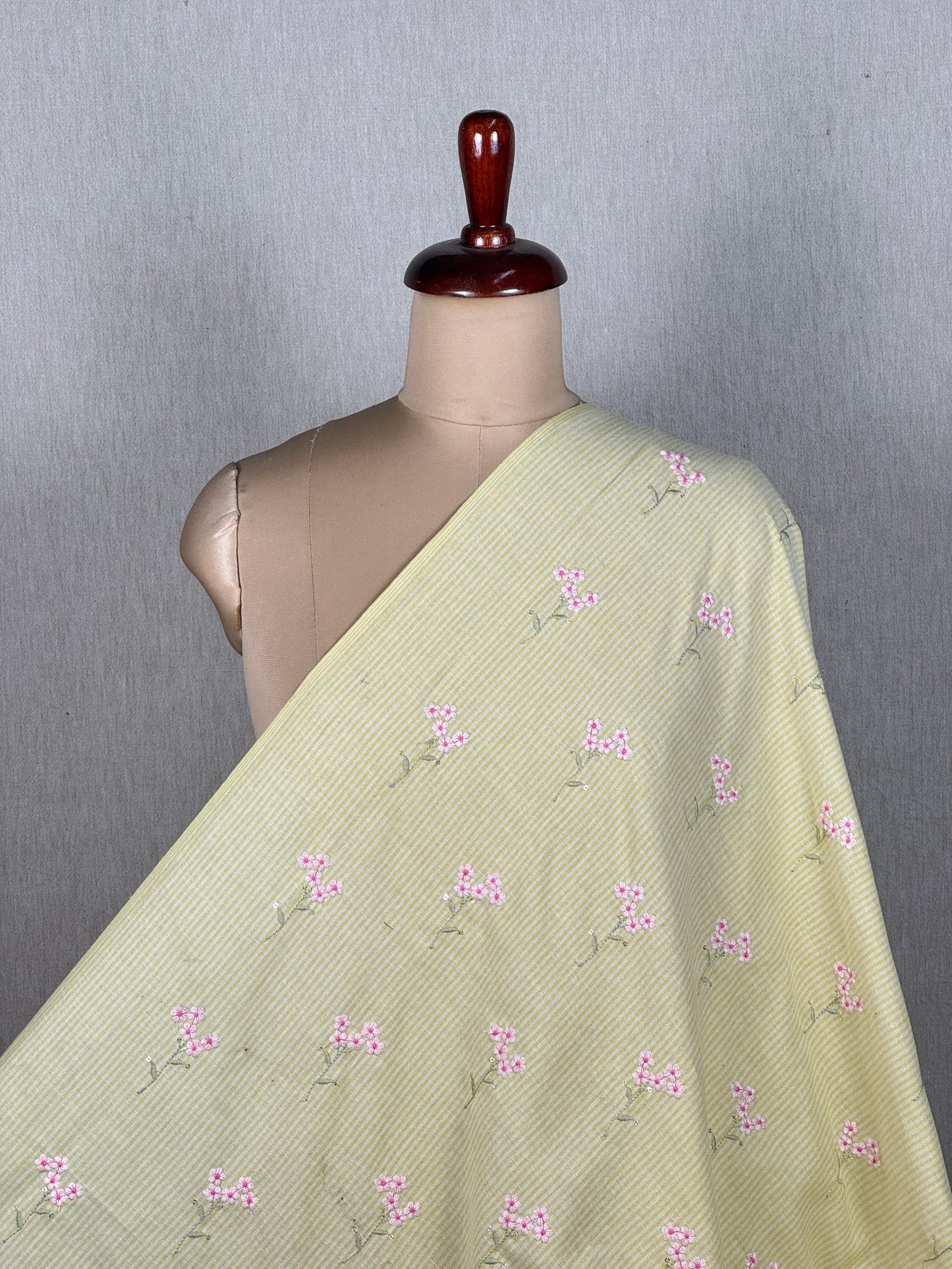 Embroidered Handloom Cotton Fabric