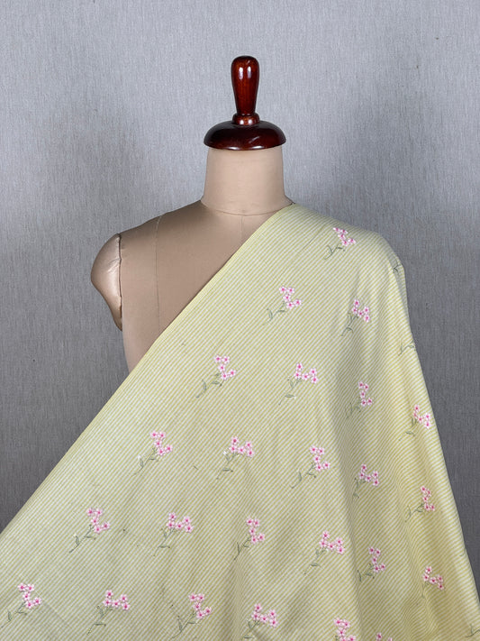 Embroidered Handloom Cotton Fabric