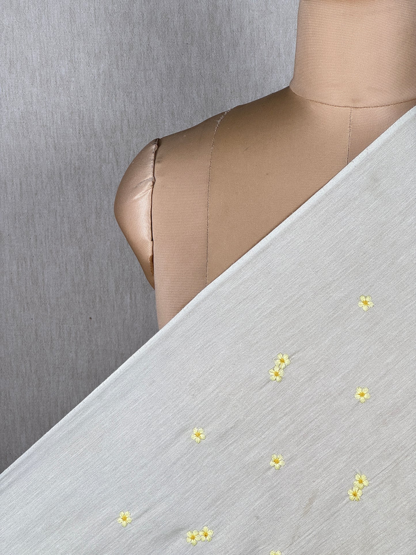 Embroidered Handloom Cotton Fabric