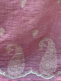 Embroidered 40gm Banarasi Chanderi Fabric