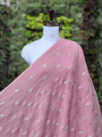Embroidered 40gm Banarasi Chanderi Fabric