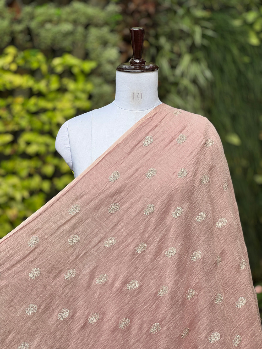 Embroidered 40gm Banarasi Chanderi Fabric
