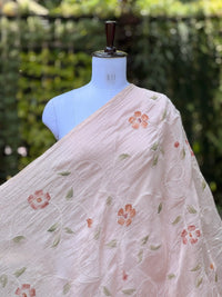 Embroidered - Brush painted 40gm Banarasi Chanderi Fabric
