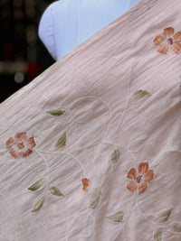 Embroidered - Brush painted 40gm Banarasi Chanderi Fabric