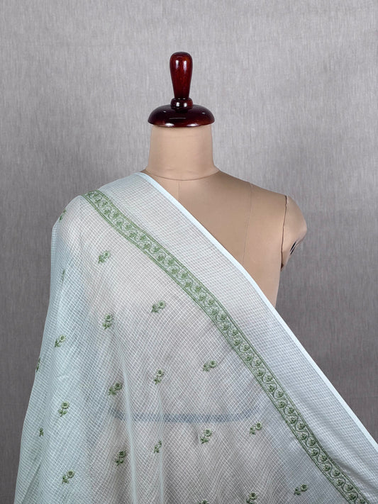 Border Embroidered Kota Fabric