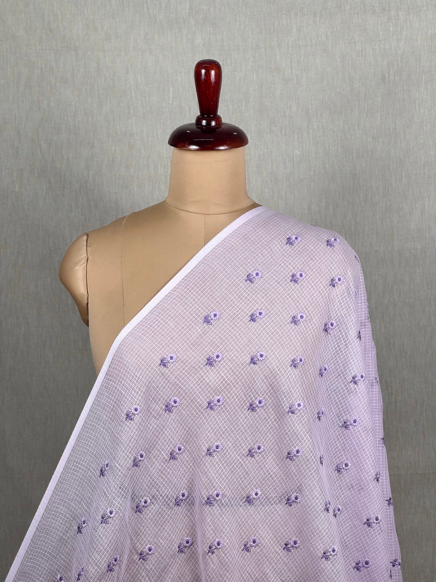 Embroidered Kota Fabric