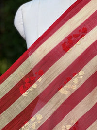 Digital Printed & Embroidered Banarasi Mul Chanderi Fabrics