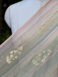 Digital Printed & Embroidered Banarasi Mul Chanderi Fabrics