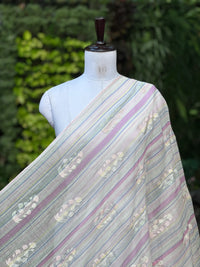 Digital Printed & Embroidered Banarasi Mul Chanderi Fabrics