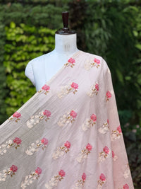Digital Printed & Embroidered Banarasi Mul Chanderi Fabrics