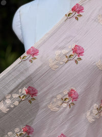 Digital Printed & Embroidered Banarasi Mul Chanderi Fabrics