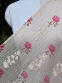 Digital Printed & Embroidered Banarasi Mul Chanderi Fabrics