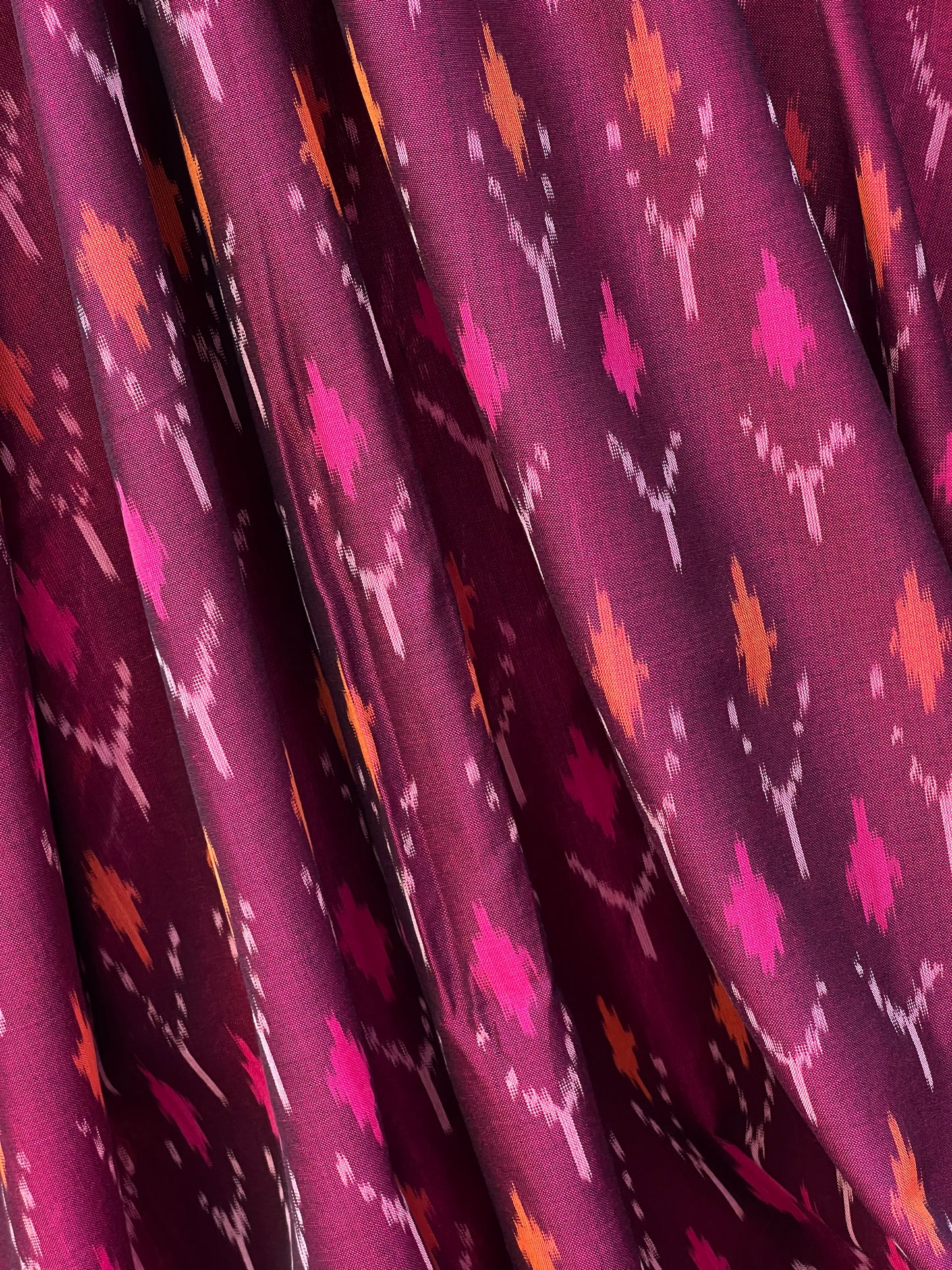 Silk by Cotton Ikat Fabrics