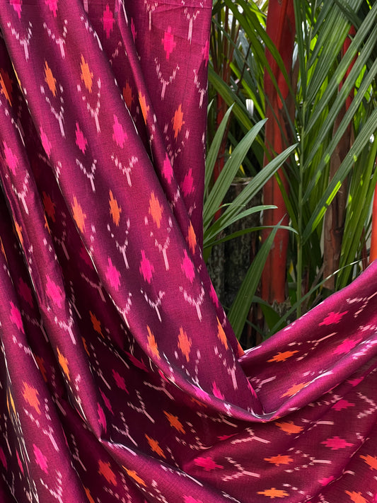 Silk by Cotton Ikat Fabrics