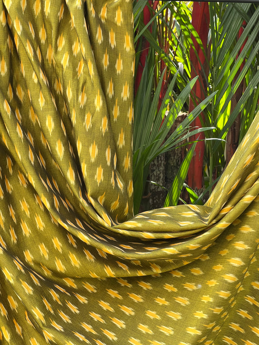 Silk by Cotton Ikat Fabrics