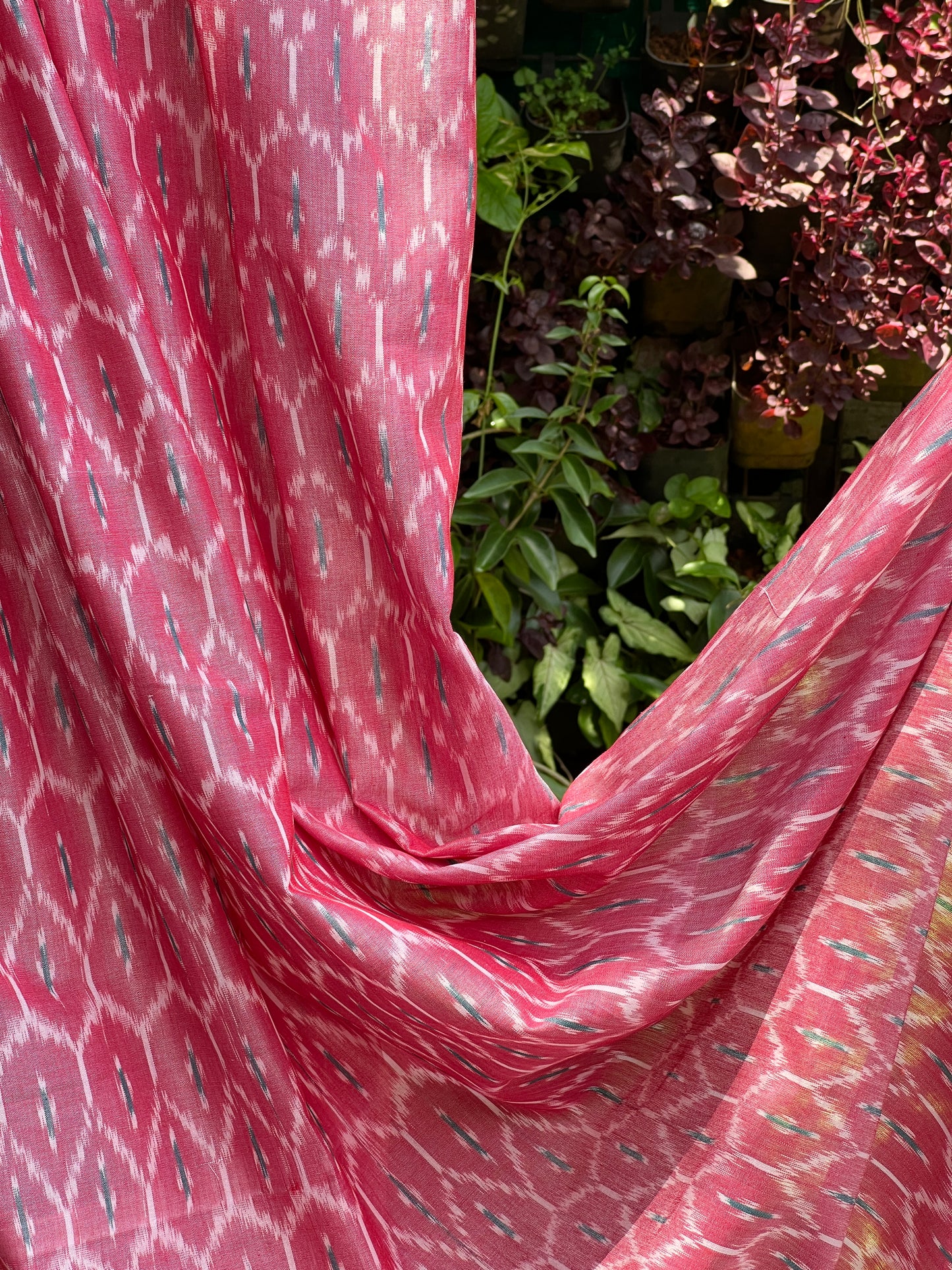 Silk by Cotton Ikat Fabrics