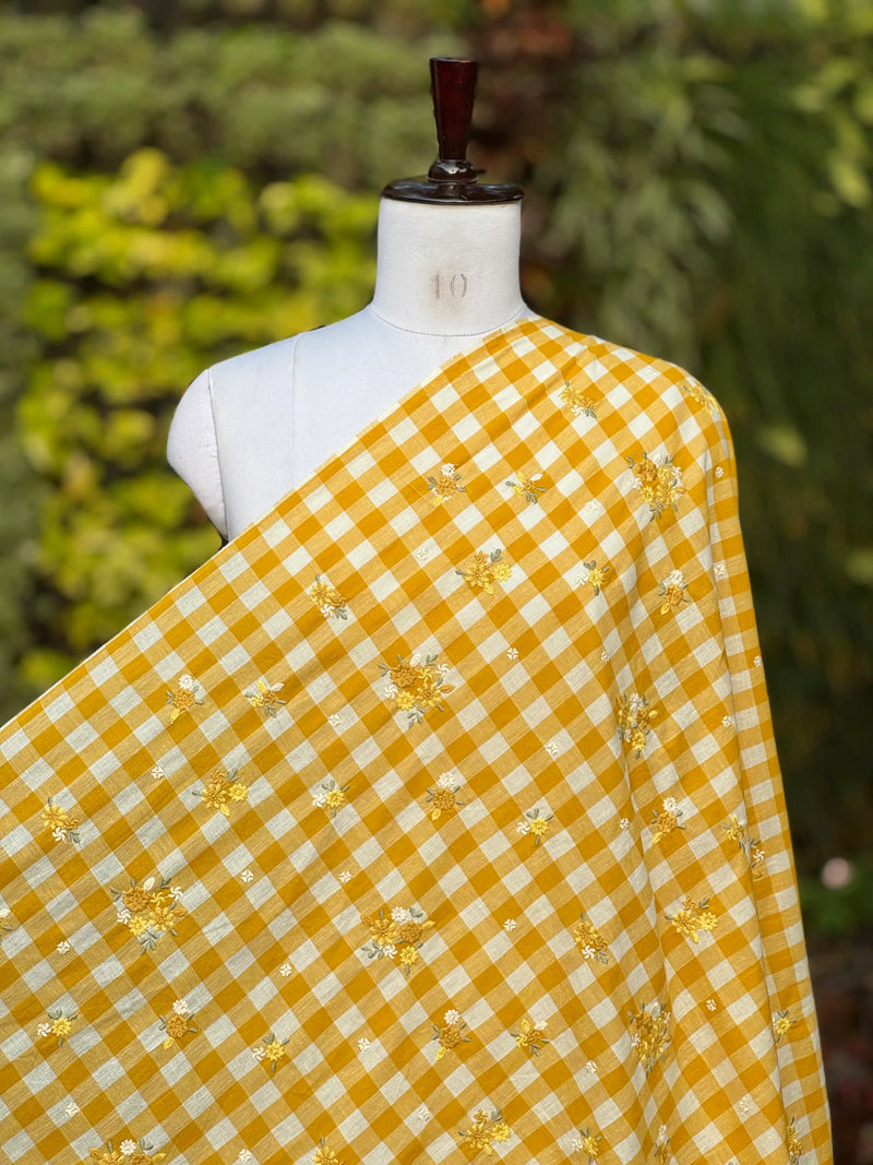 Embroidered Handloom Cotton Fabrics