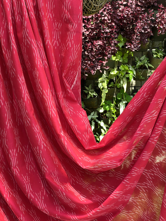 Silk by Cotton Ikat Fabrics