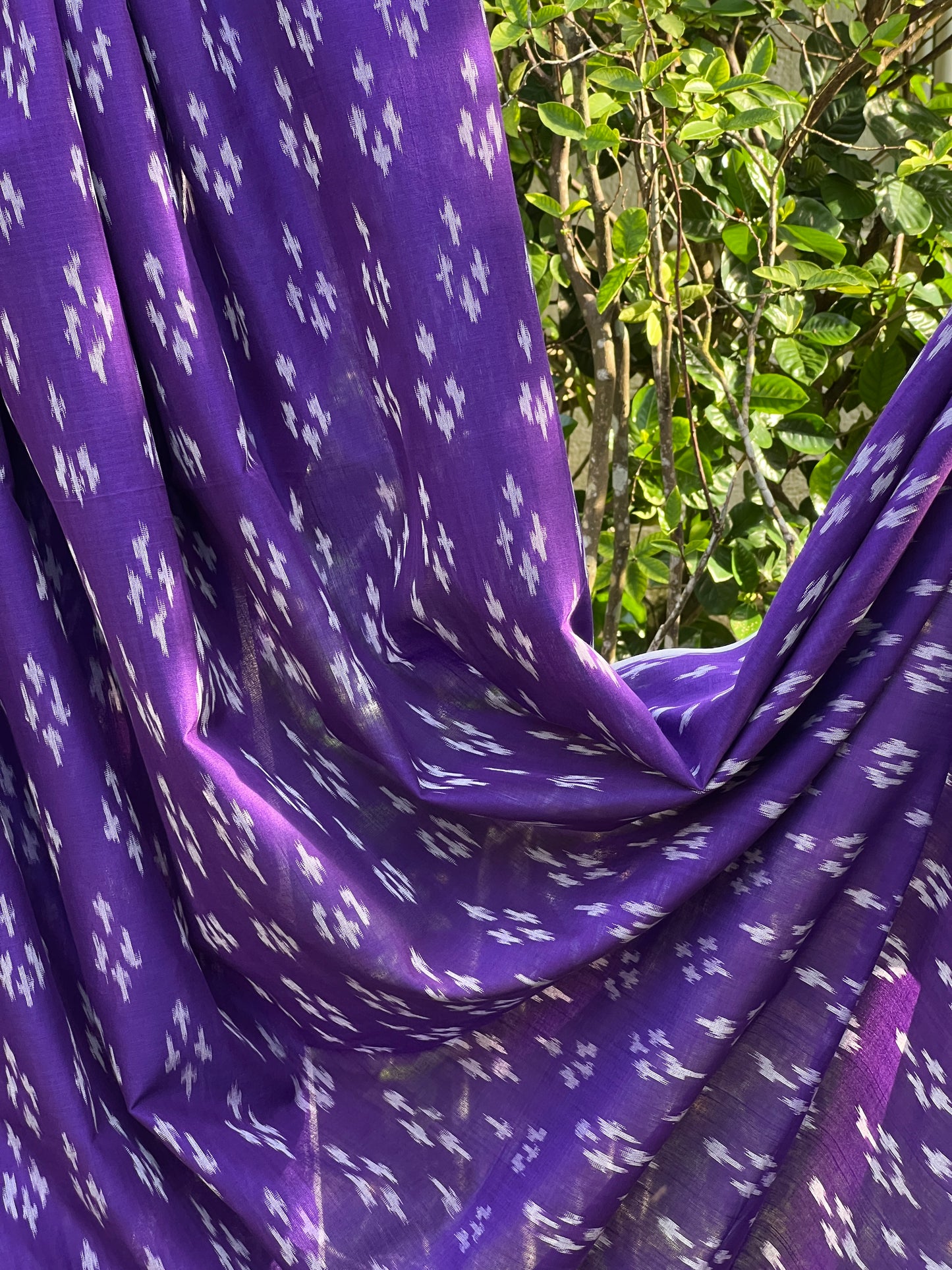 Silk by Cotton Ikat Fabrics
