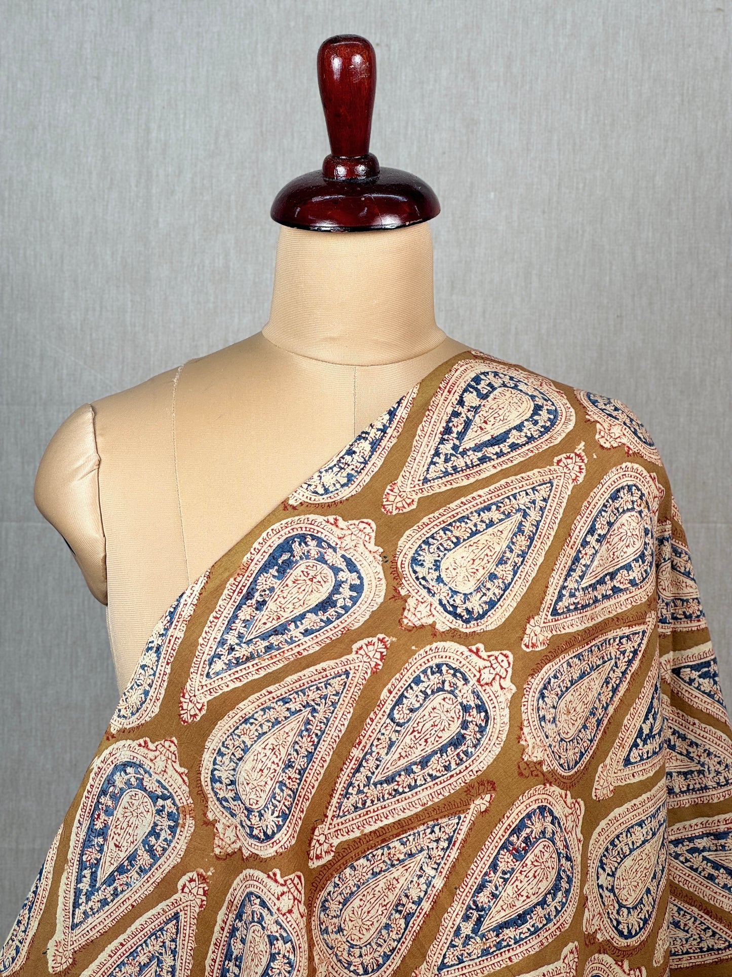 Block printed Mulmul Fabric