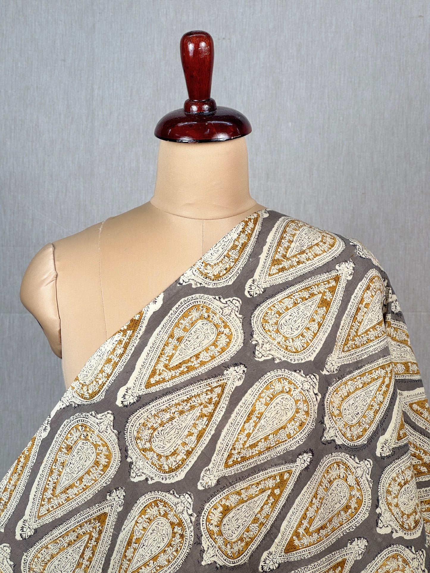 Block printed Mulmul Fabric
