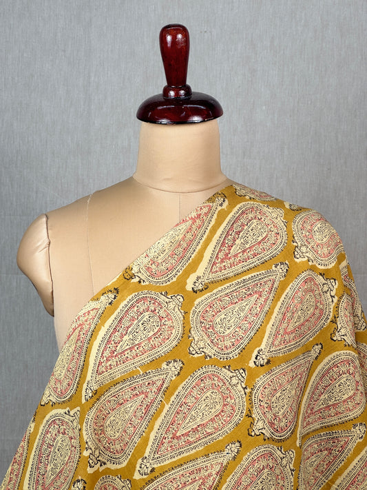 Block printed Mulmul Fabric