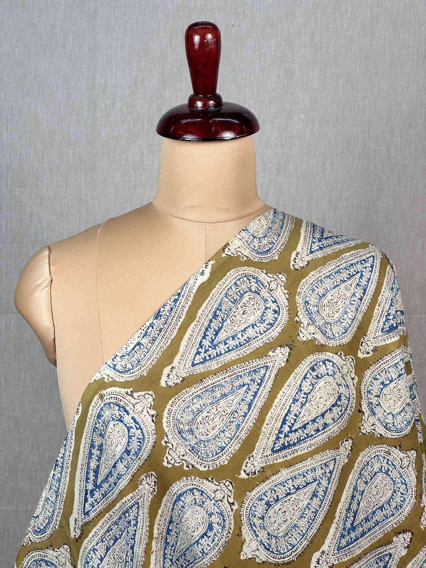 Block printed Mulmul Fabric