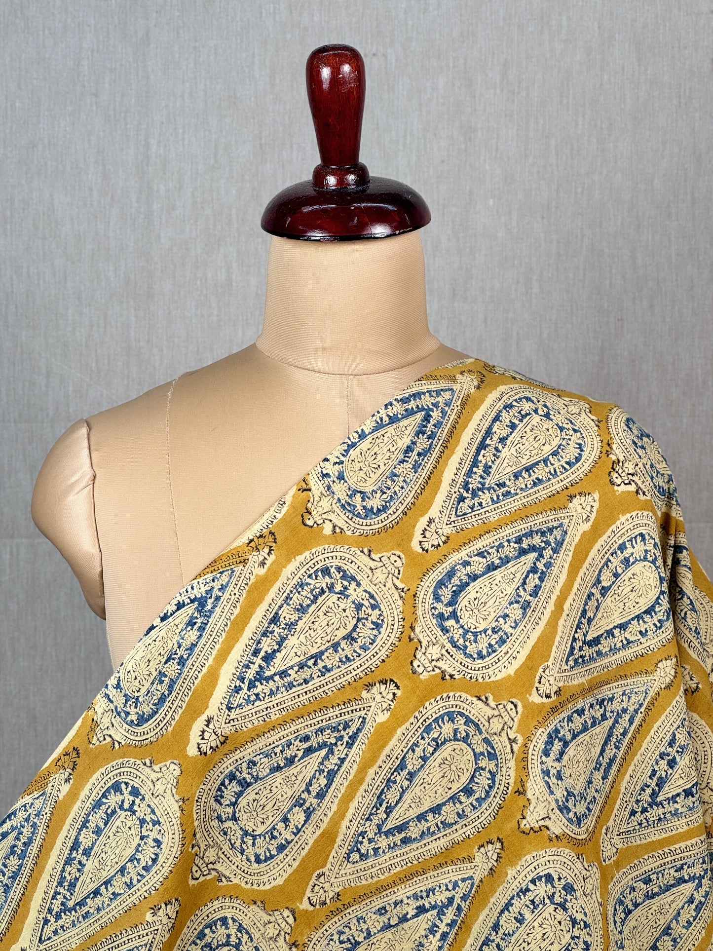 Block printed Mulmul Fabric