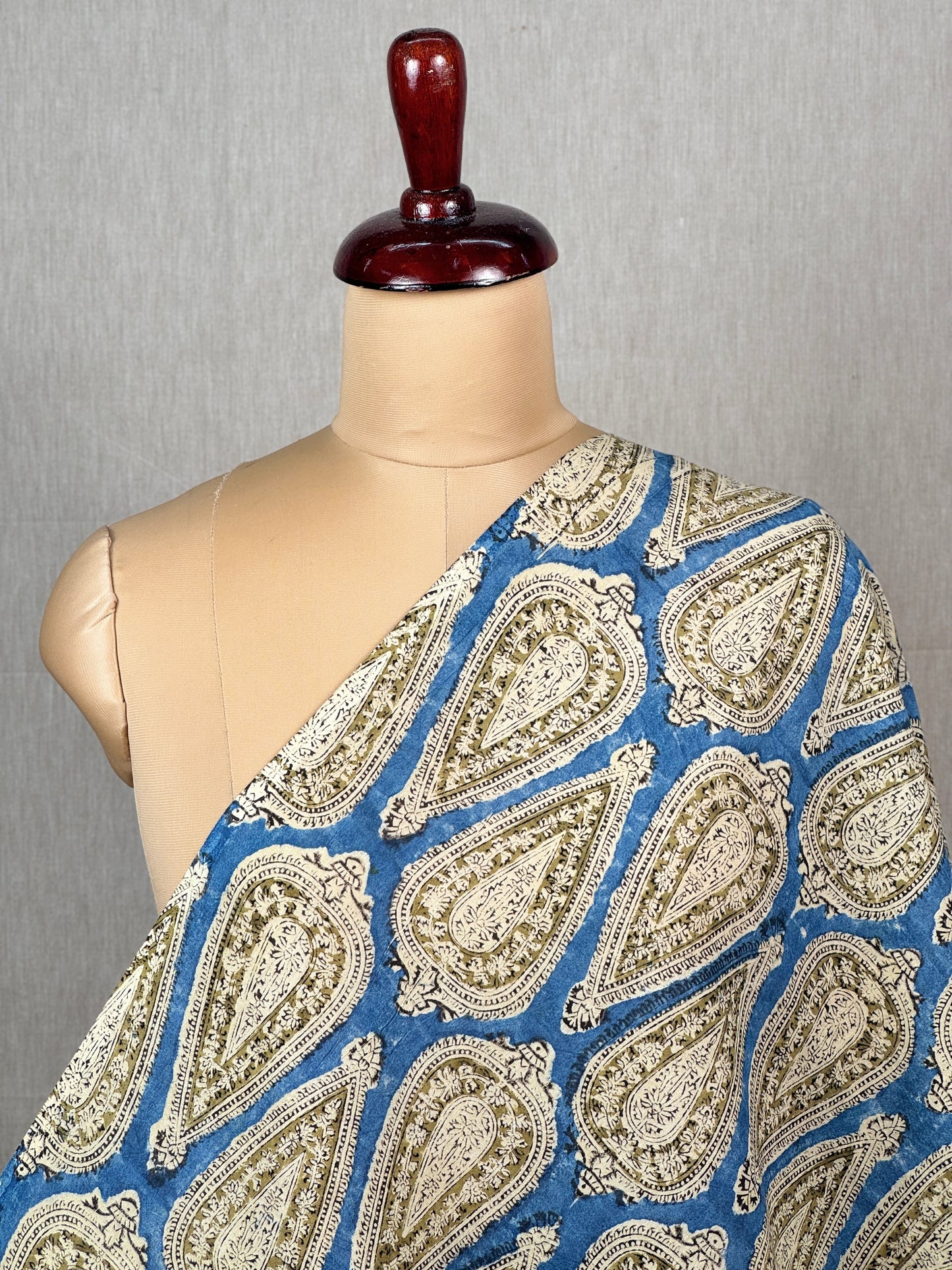 Block printed Mulmul Fabric