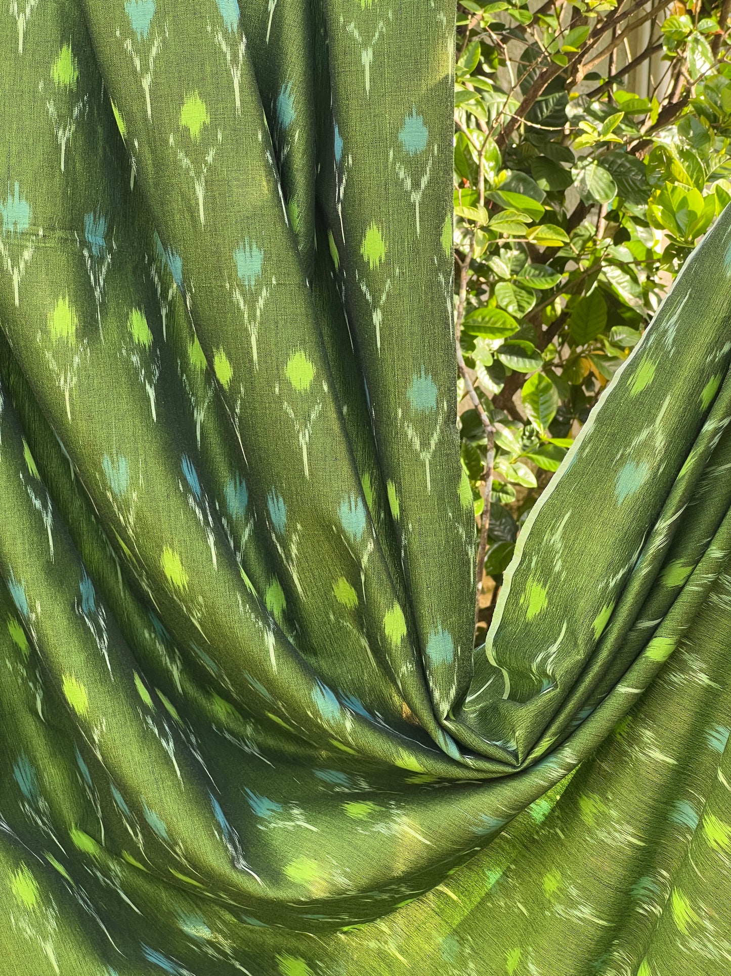 Silk by Cotton Ikat Fabrics